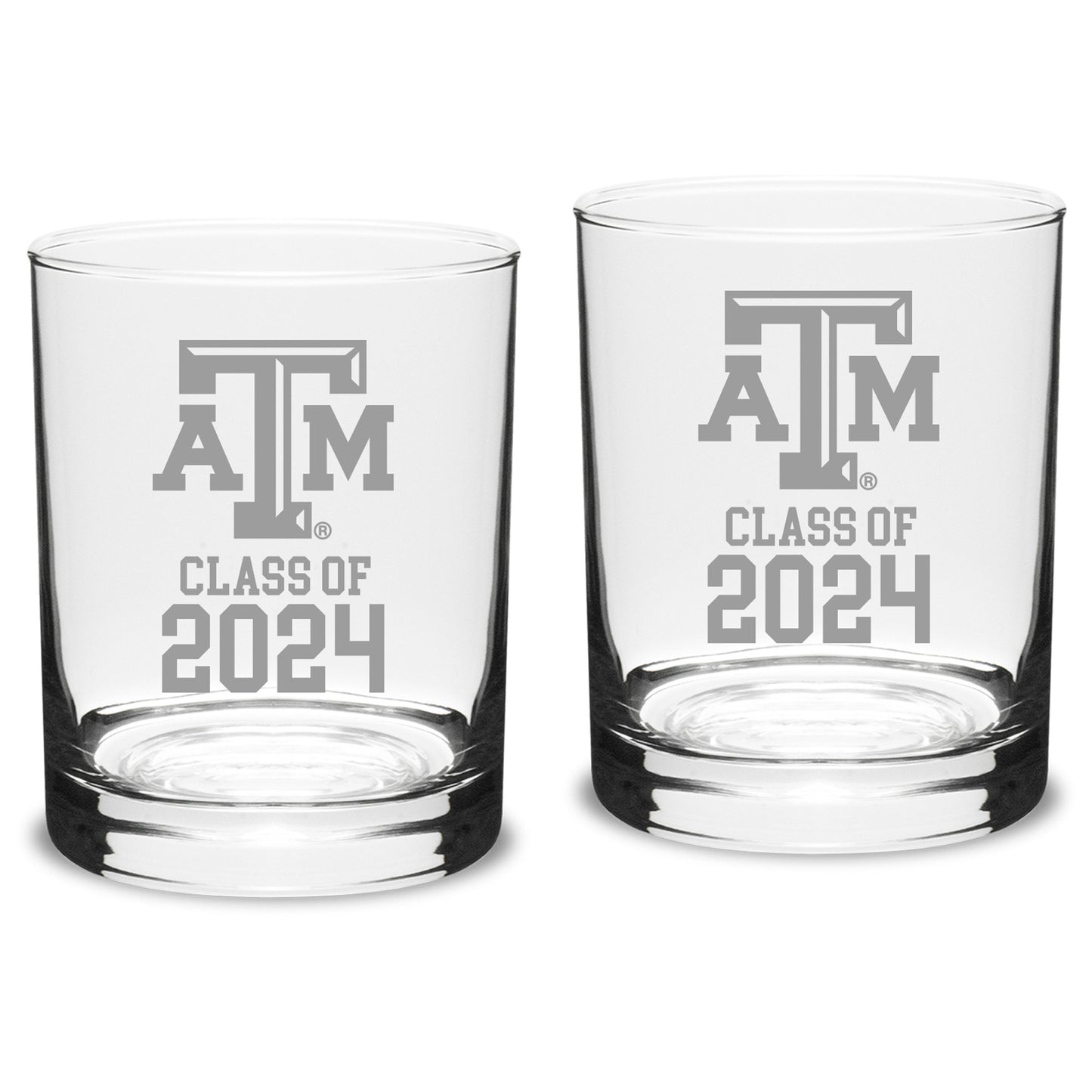 Texas A&M Aggies Class of 2024 14oz. 2-Piece Classic Double Old-Fashioned Glass Set
