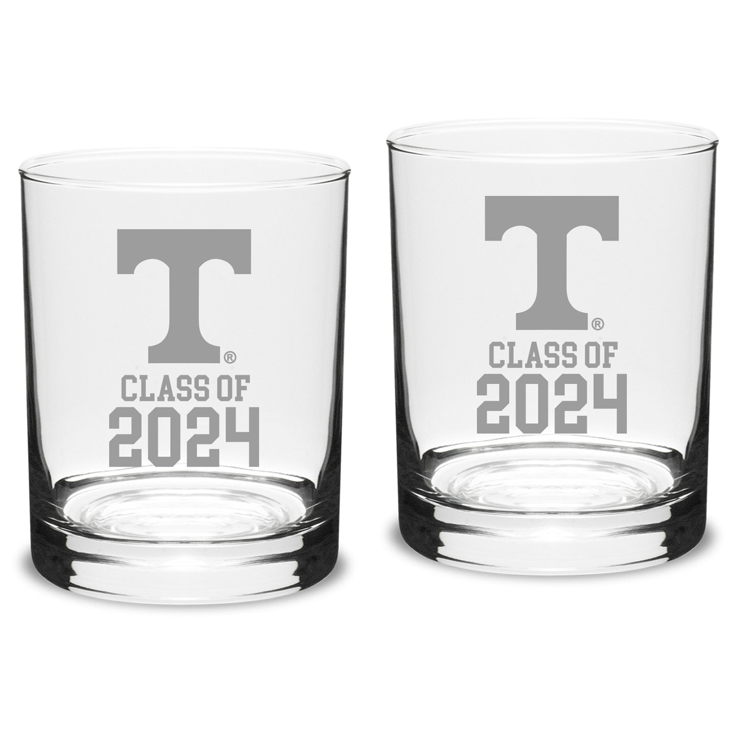 Tennessee Volunteers Class of 2024 14oz. 2-Piece Classic Double Old-Fashioned Glass Set