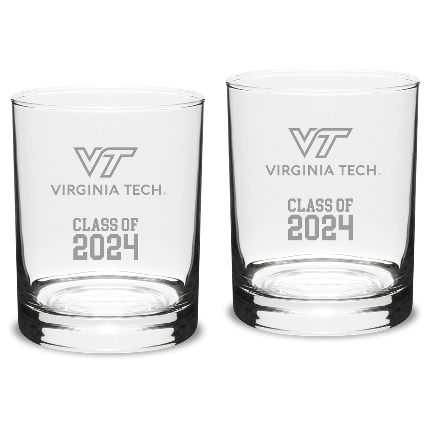 Virginia Tech Hokies Class of 2024 14oz. 2-Piece Classic Double Old-Fashioned Glass Set