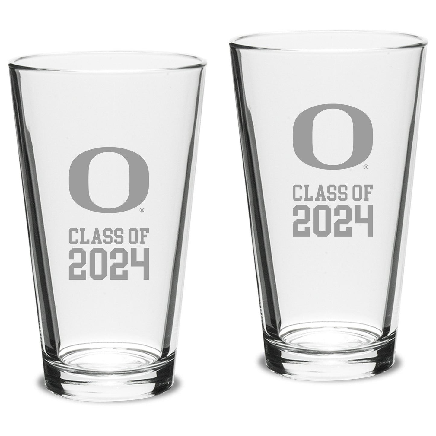 Oregon Ducks Class of 2024 16oz. 2-Piece Classic Pint Glass Set