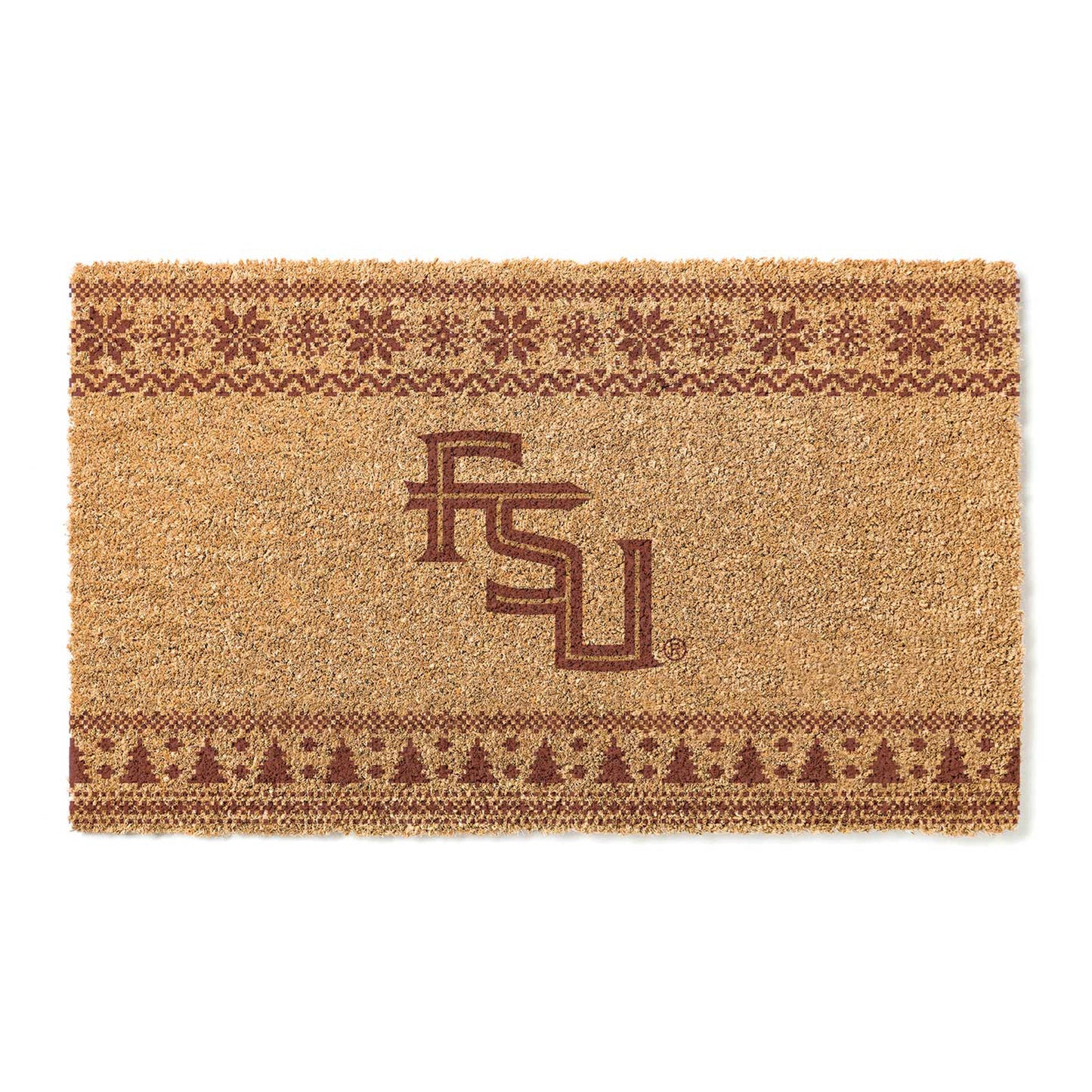 Florida State Seminoles 18" x 30" Holiday Coir Doormat