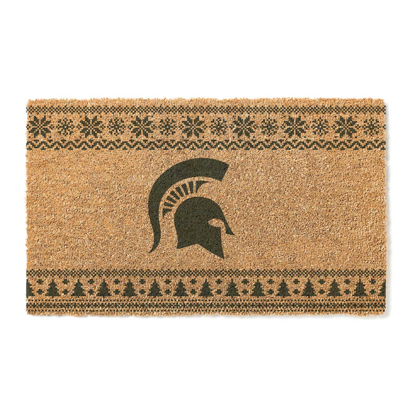 Michigan State Spartans 18" x 30" Holiday Coir Doormat