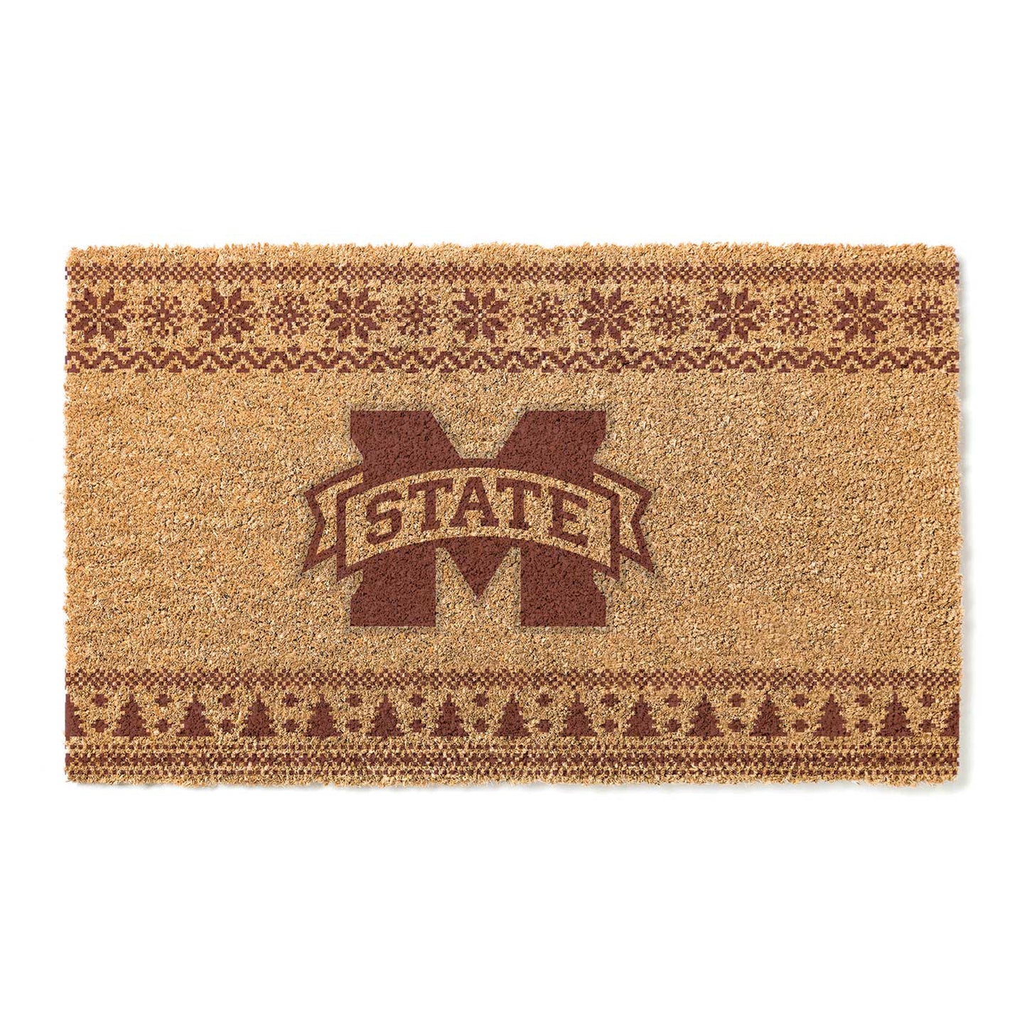 Mississippi State Bulldogs 18" x 30" Holiday Coir Doormat