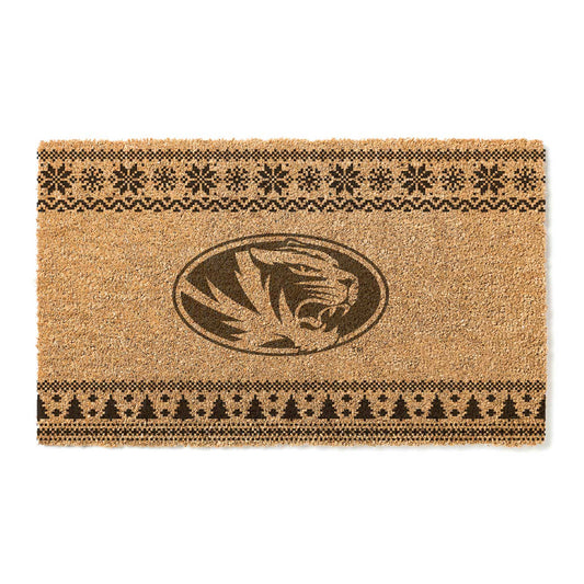 Missouri Tigers 18" x 30" Holiday Coir Doormat