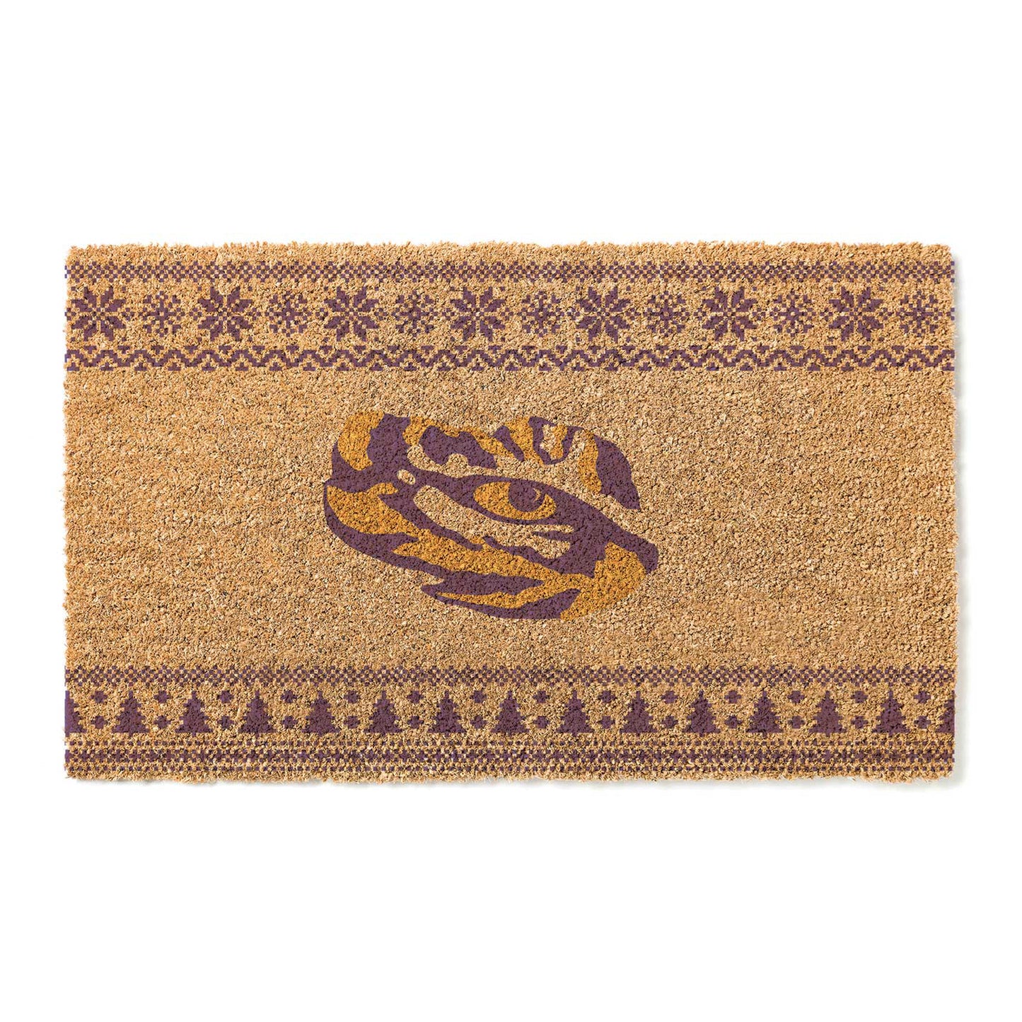 LSU Tigers 18" x 30" Holiday Coir Doormat