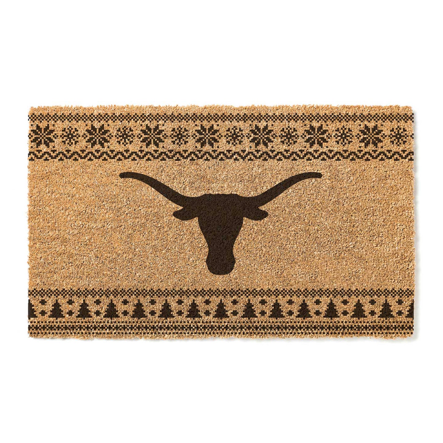 Texas Longhorns 18" x 30" Holiday Coir Doormat