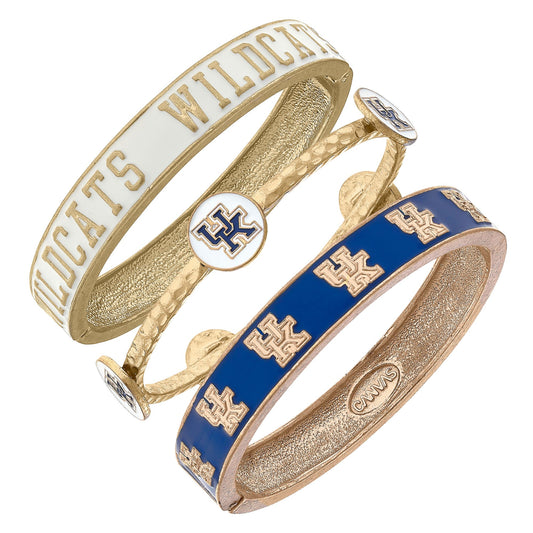 Women's Kentucky Wildcats Stacked Enameled Bangle Set