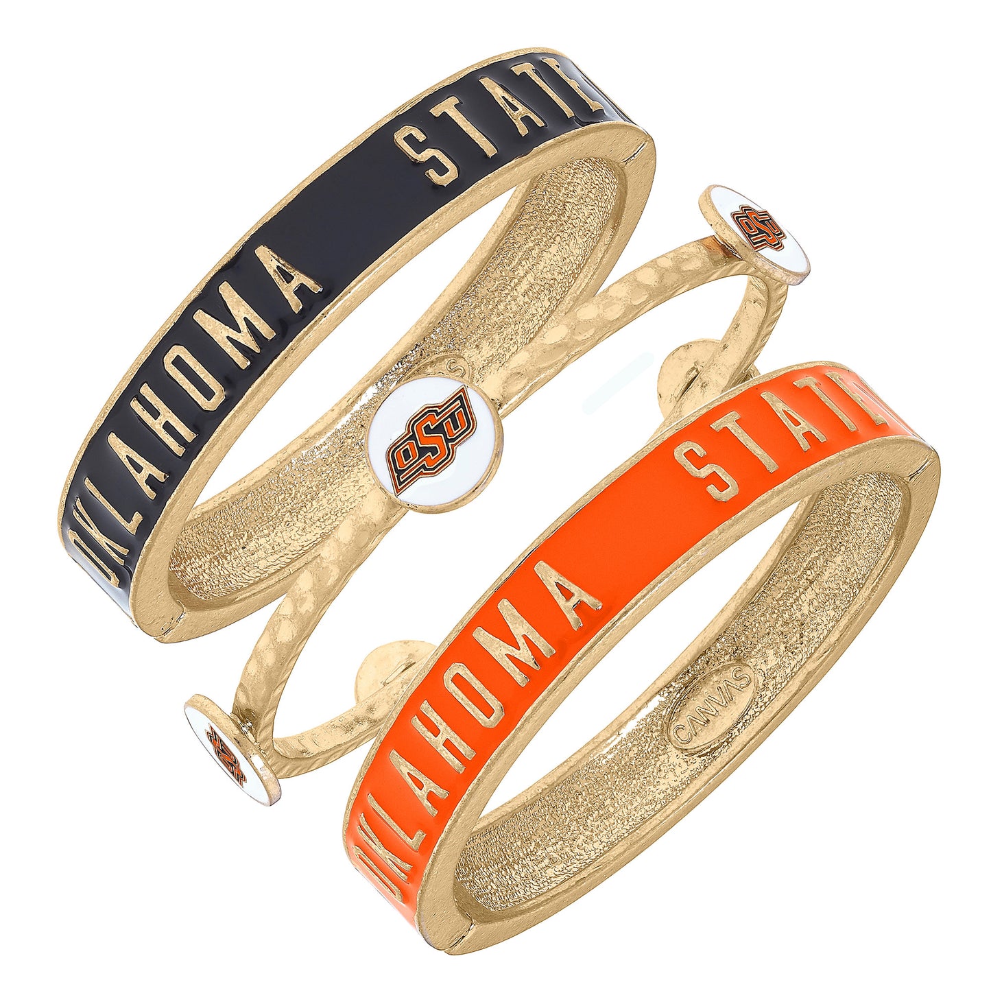 Women's Oklahoma State Cowboys Stacked Enameled Bangle Set