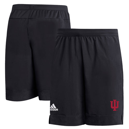 Men's adidas Black Indiana Hoosiers Sideline 9” Heat Ready Woven Shorts