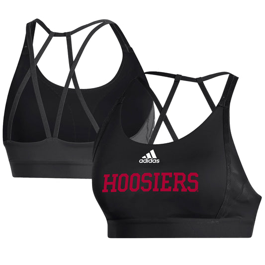 Women's adidas Black Indiana Hoosiers Sideline Ultimate Sports Bra