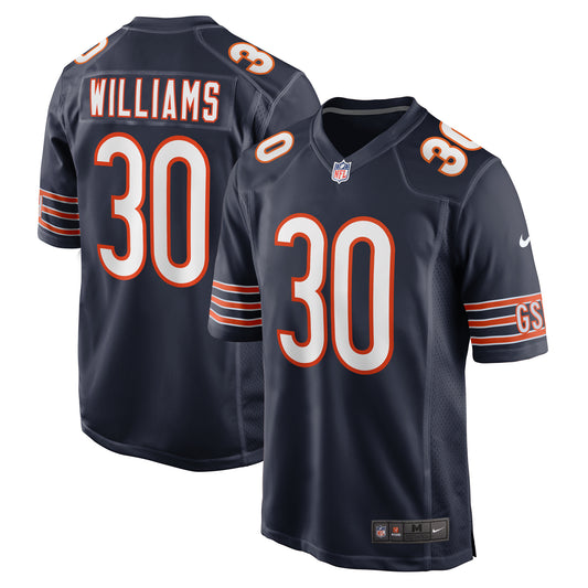 Men's Nike Joejuan Williams  Navy Chicago Bears  Game Jersey