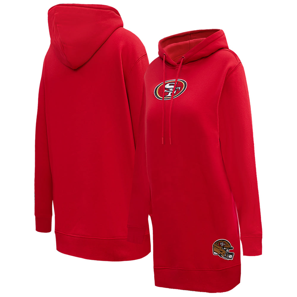 Women's Pro Standard Scarlet San Francisco 49ers Fleece Hoodie Dress