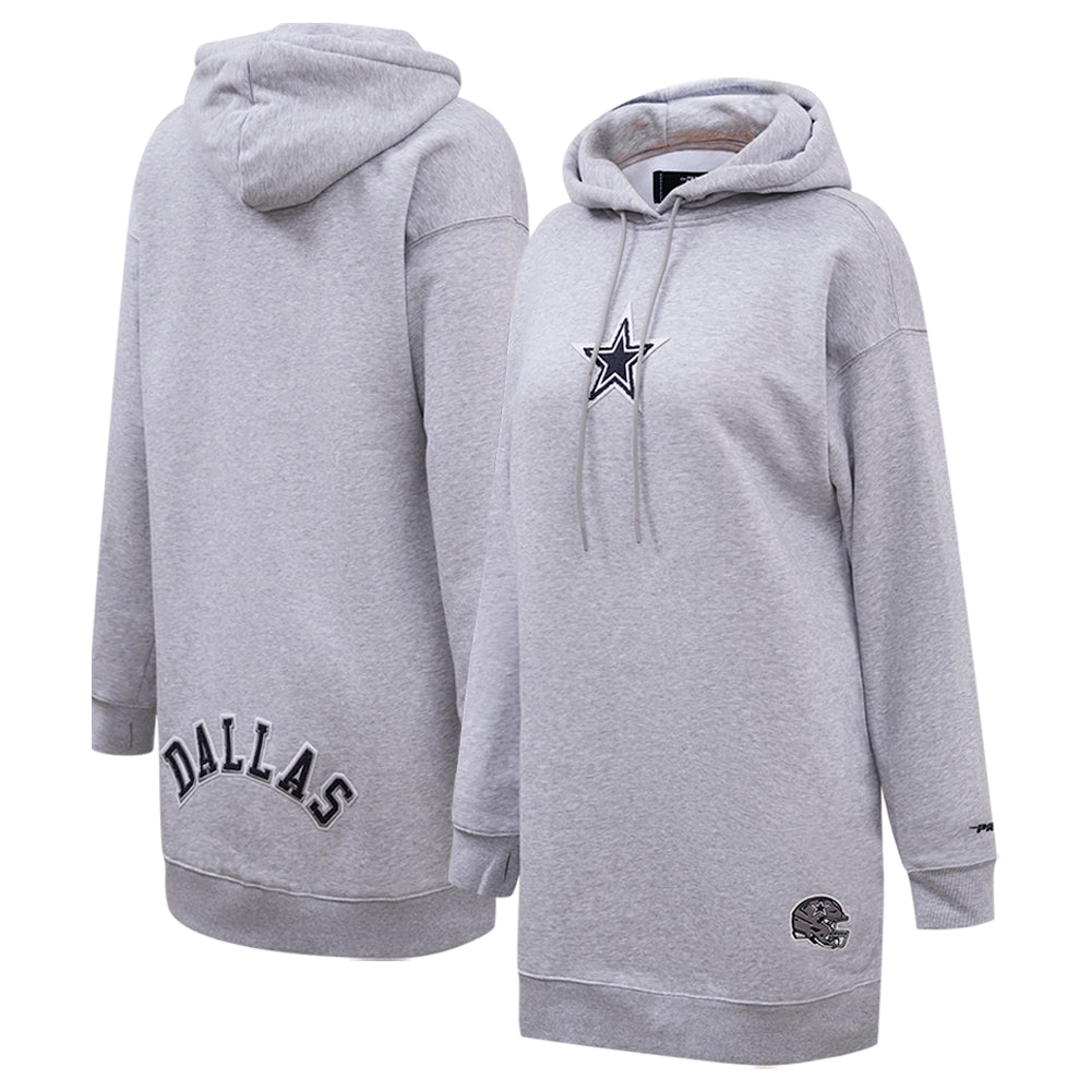 Women's Pro Standard Heather Gray Dallas Cowboys Fleece Hoodie Dress