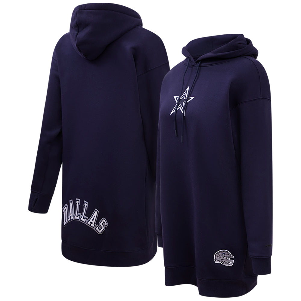 Women's Pro Standard Navy Dallas Cowboys Fleece Hoodie Dress