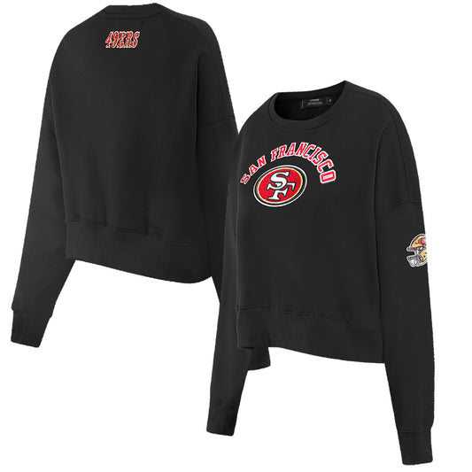 Women's Pro Standard Black San Francisco 49ers Fleece Pullover Sweatshirt