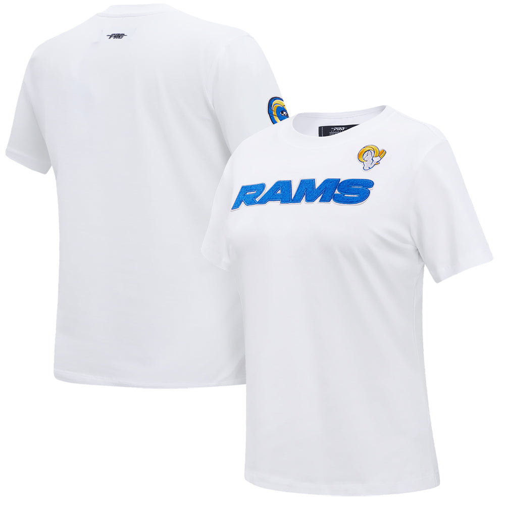 Women's Pro Standard White Los Angeles Rams Classic Slim Fit T-Shirt