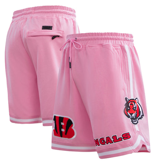 Men's Pro Standard  Pink Cincinnati Bengals Classic Chenille Double Knit Shorts