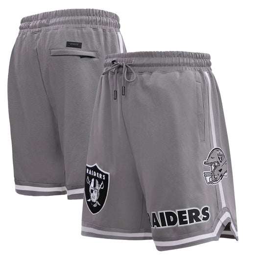 Men's Pro Standard  Gray Las Vegas Raiders Classic Chenille Double Knit Shorts