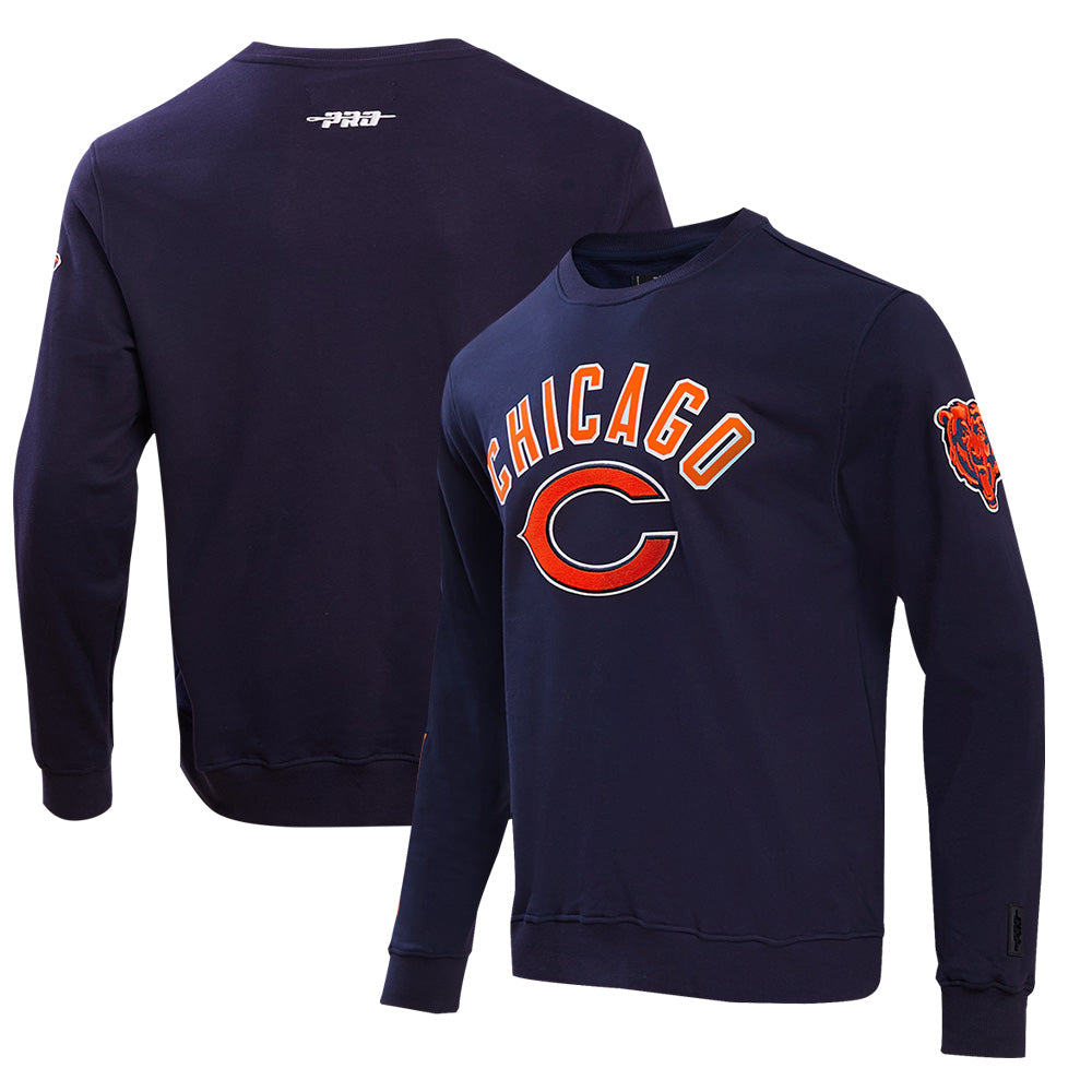 Men's Pro Standard  Navy Chicago Bears Classic Fleece Pullover Sweatshirt