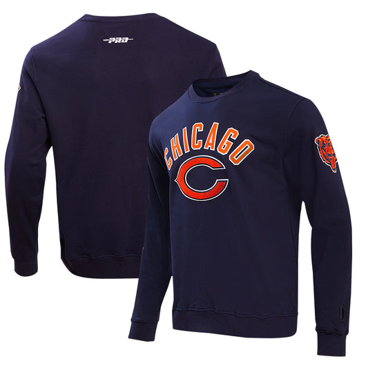 Men's Pro Standard  Navy Chicago Bears Classic Fleece Pullover Sweatshirt
