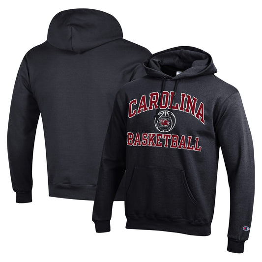 Men's Champion Black South Carolina Gamecocks Basketball Icon Powerblend Pullover Hoodie