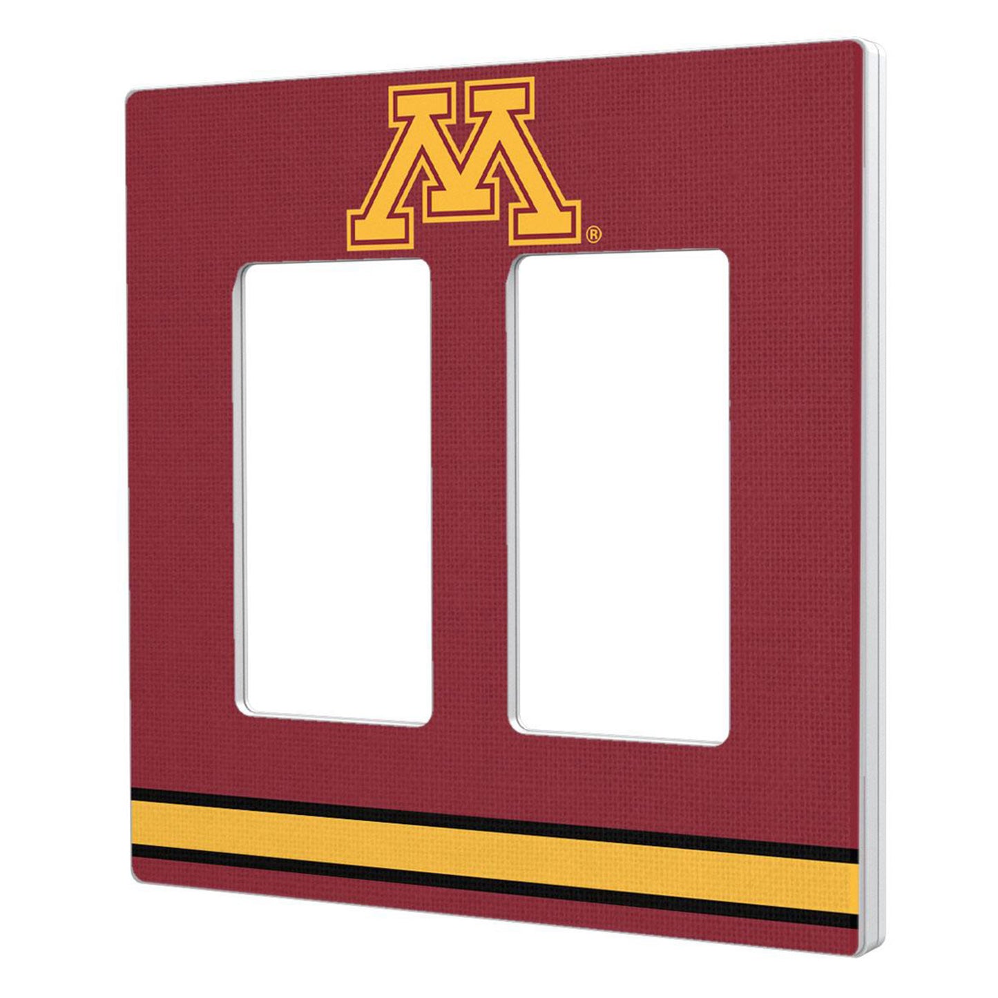 Keyscaper Minnesota Golden Gophers Stripe Design Double Rocker Lightswitch Plate