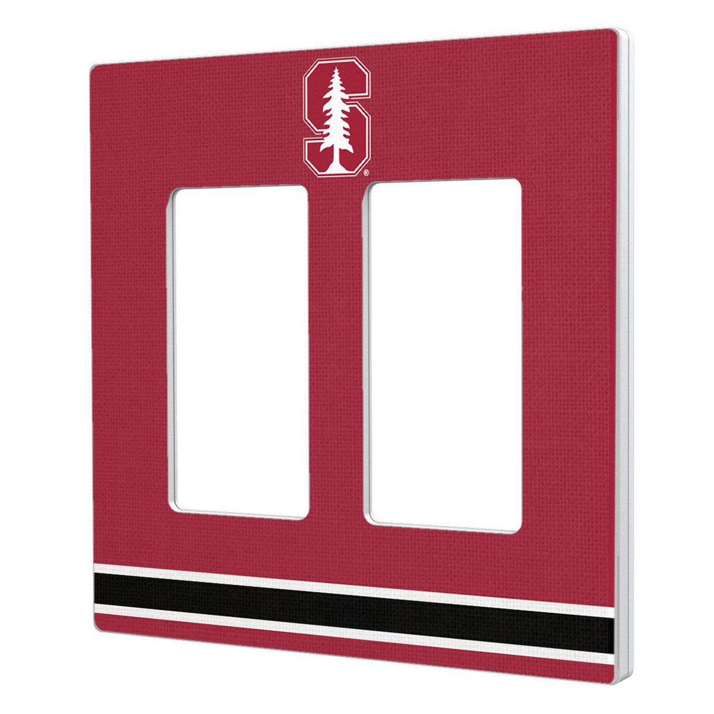 Keyscaper Stanford Cardinal Stripe Design Double Rocker Lightswitch Plate
