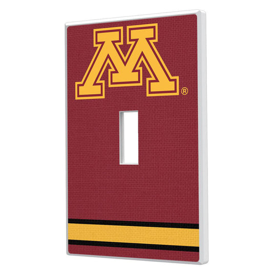 Keyscaper Minnesota Golden Gophers Stripe Design Single Toggle Lightswitch Plate