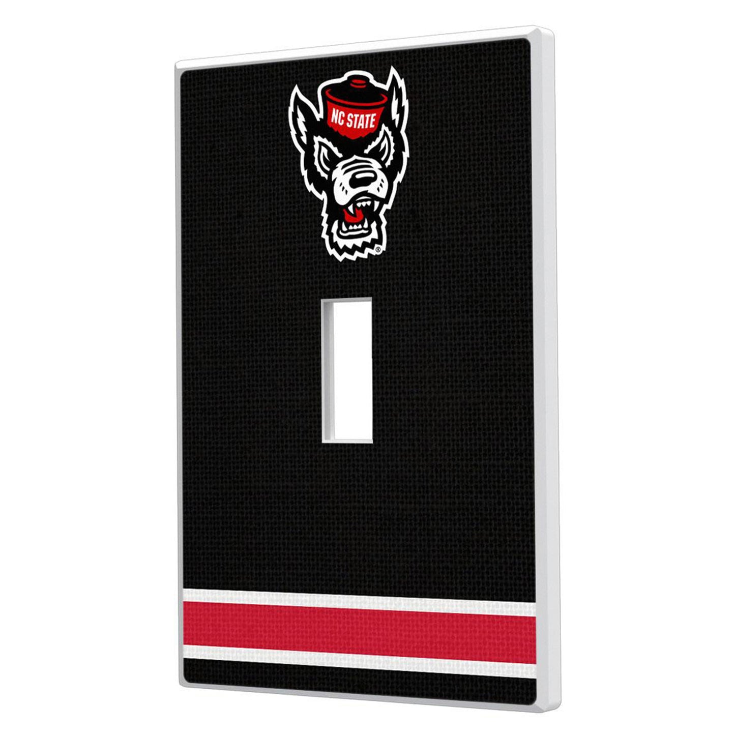 Keyscaper NC State Wolfpack Stripe Design Single Toggle Lightswitch Plate