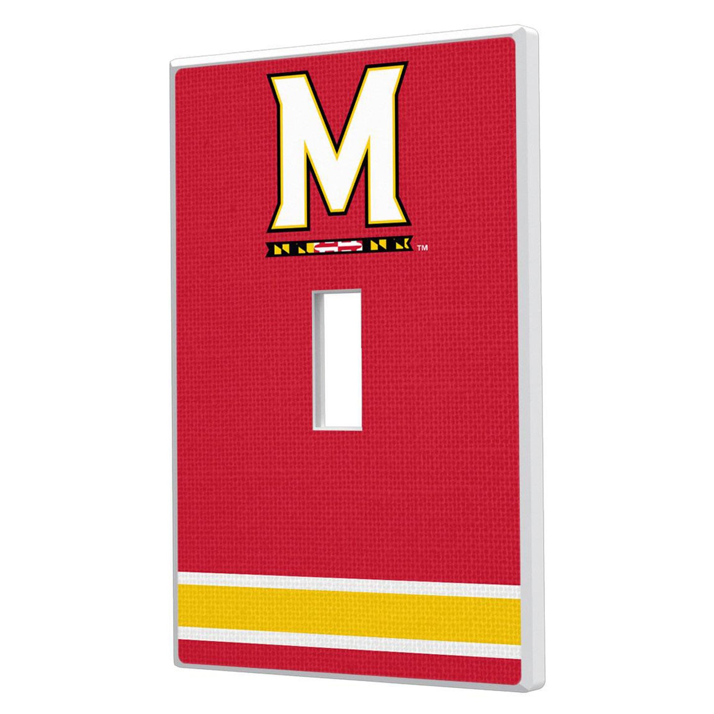 Keyscaper Maryland Terrapins Stripe Design Single Toggle Lightswitch Plate