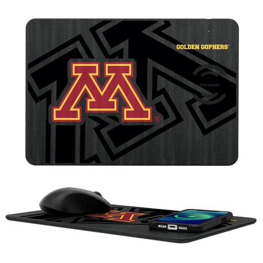 Keyscaper Minnesota Golden Gophers Wireless Charger and Mouse Pad