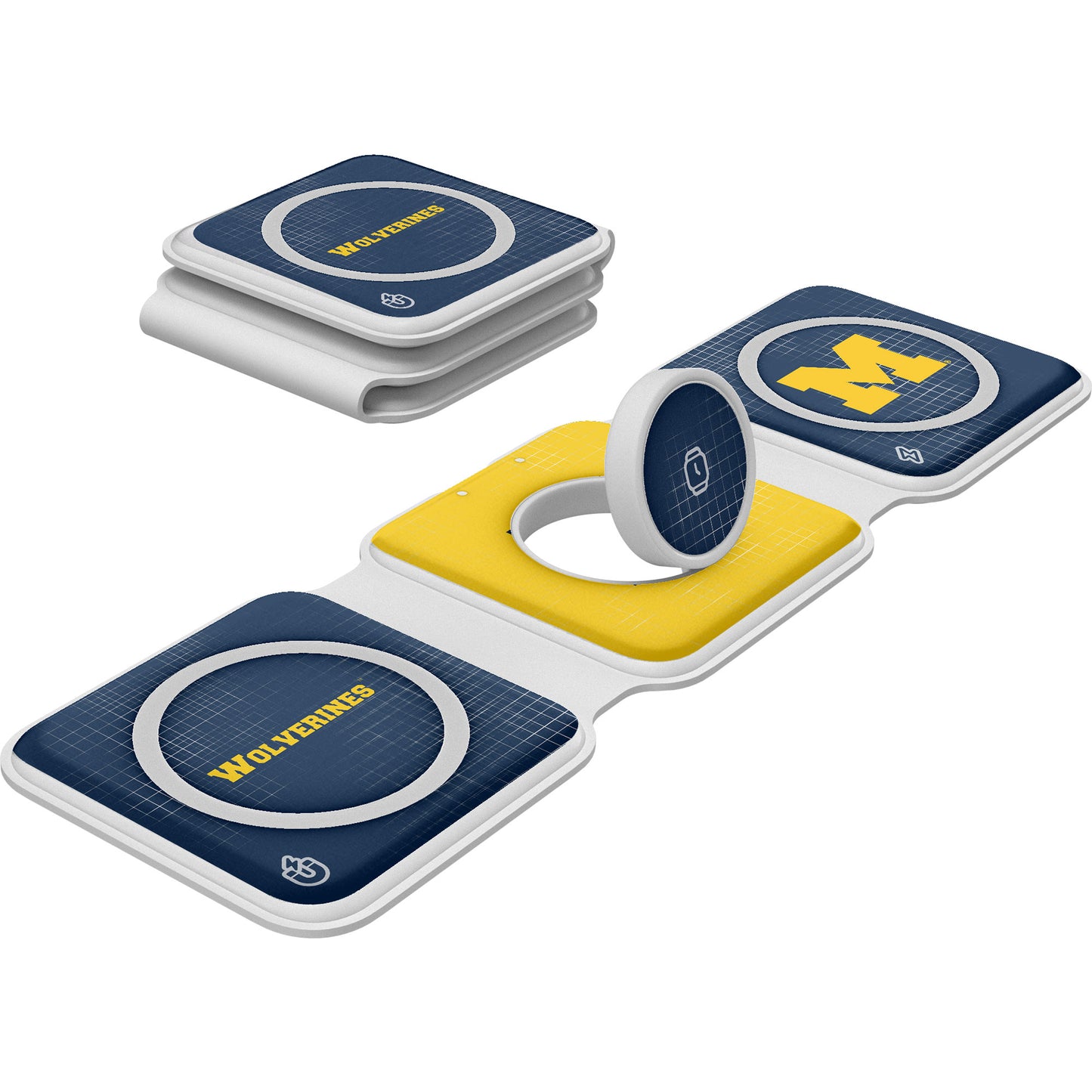 Keyscaper Michigan Wolverines 3-in-1 Foldable Charger