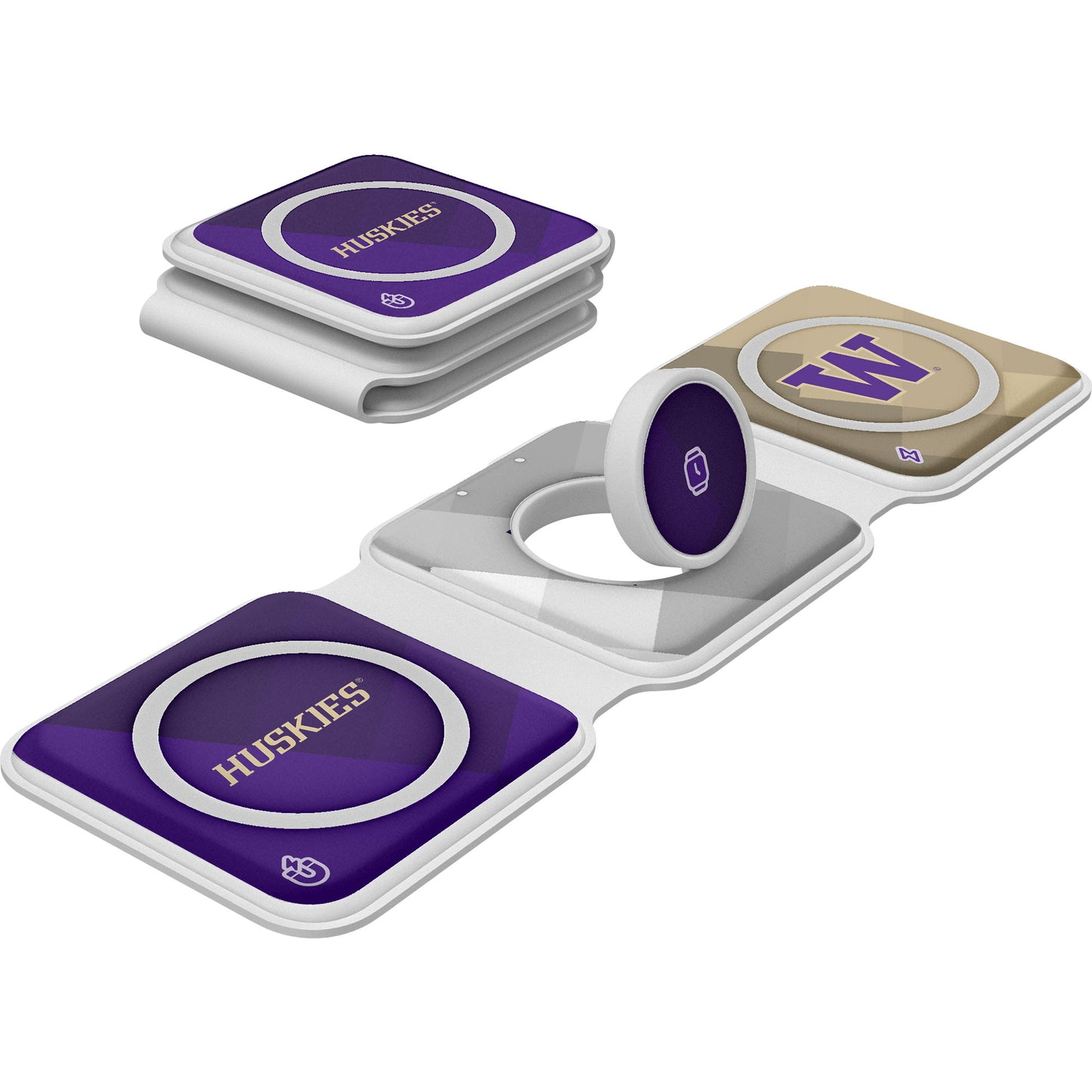 Keyscaper Washington Huskies 3-in-1 Foldable Charger