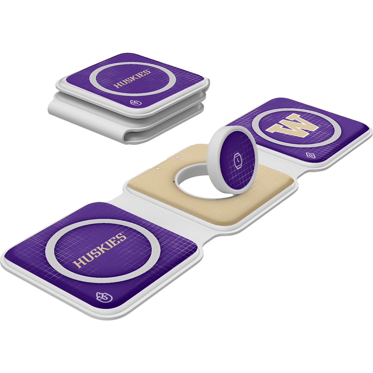 Keyscaper Washington Huskies 3-in-1 Foldable Charger