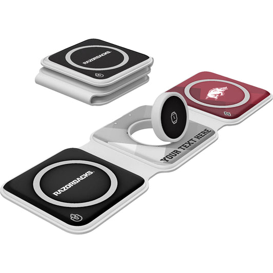 Keyscaper Arkansas Razorbacks Personalized 3-in-1 Foldable Charger