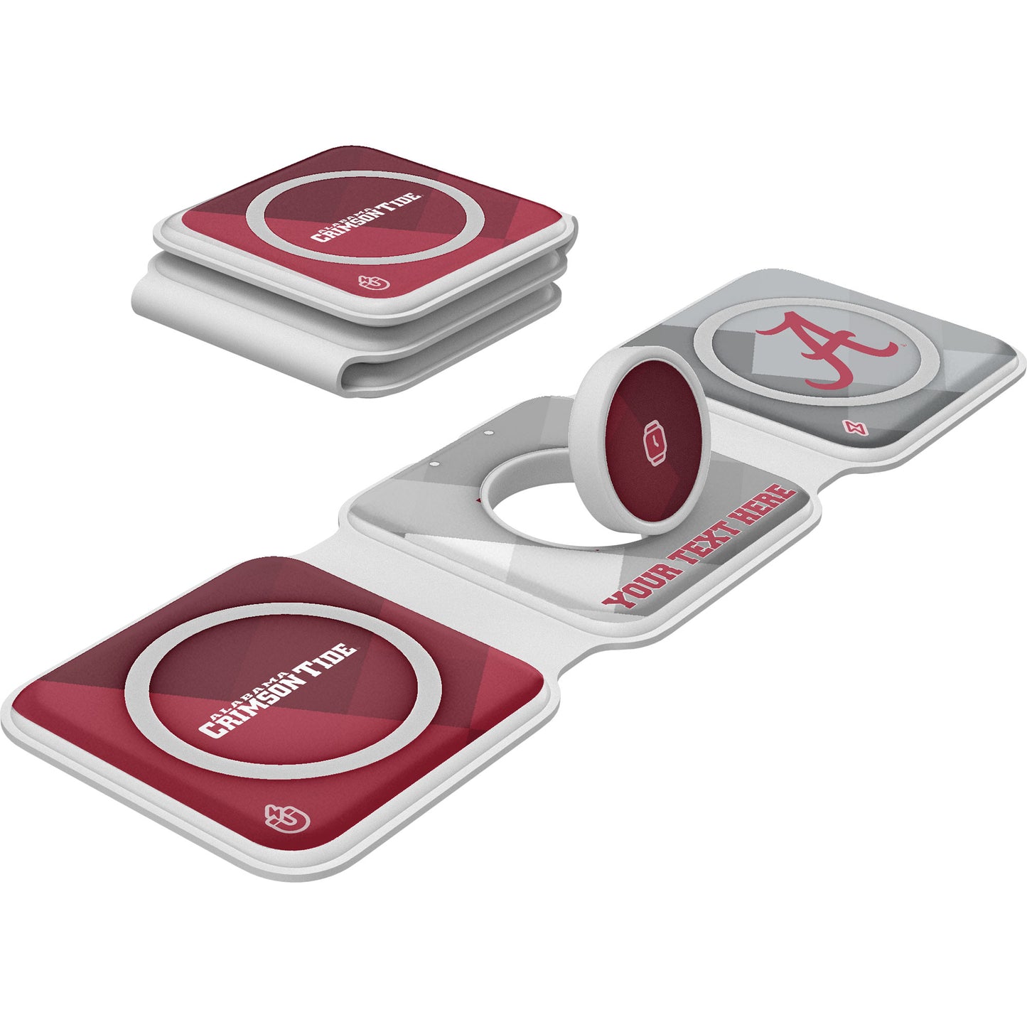 Keyscaper Alabama Crimson Tide Personalized 3-in-1 Foldable Charger