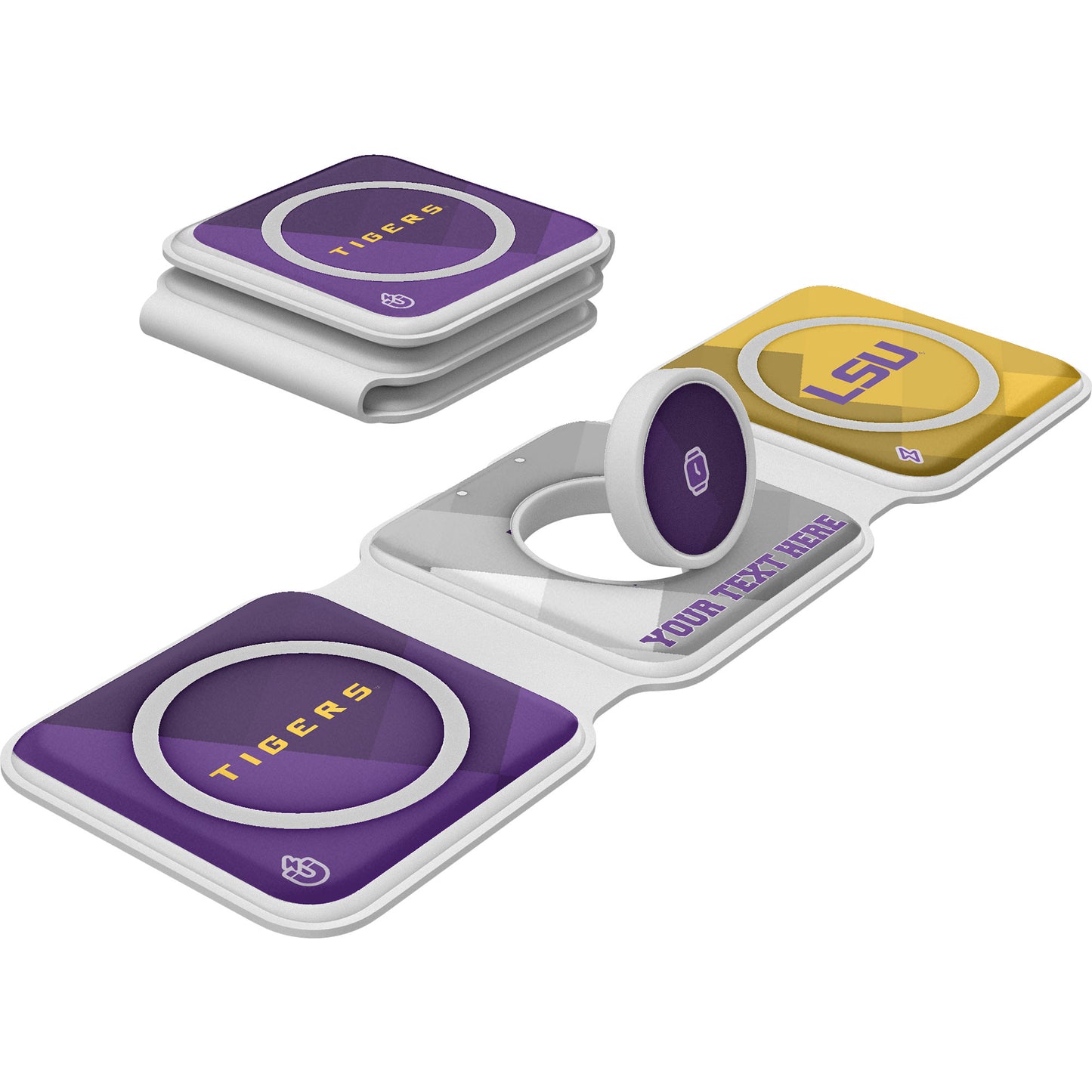 Keyscaper LSU Tigers Personalized 3-in-1 Foldable Charger