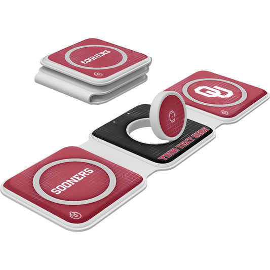 Keyscaper Oklahoma Sooners Personalized 3-in-1 Foldable Charger