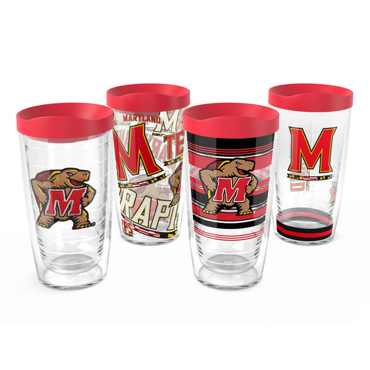 Tervis Maryland Terrapins Four-Pack 16oz. Classic Tumbler Set