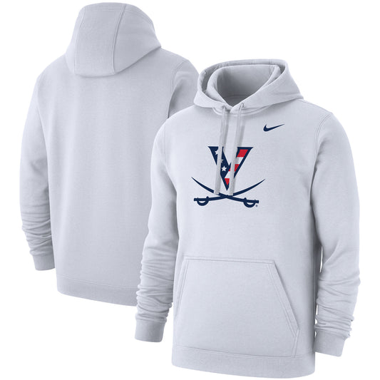 Men's Nike Virginia Cavaliers Red, White & Hoo Club Fleece Pullover Hoodie