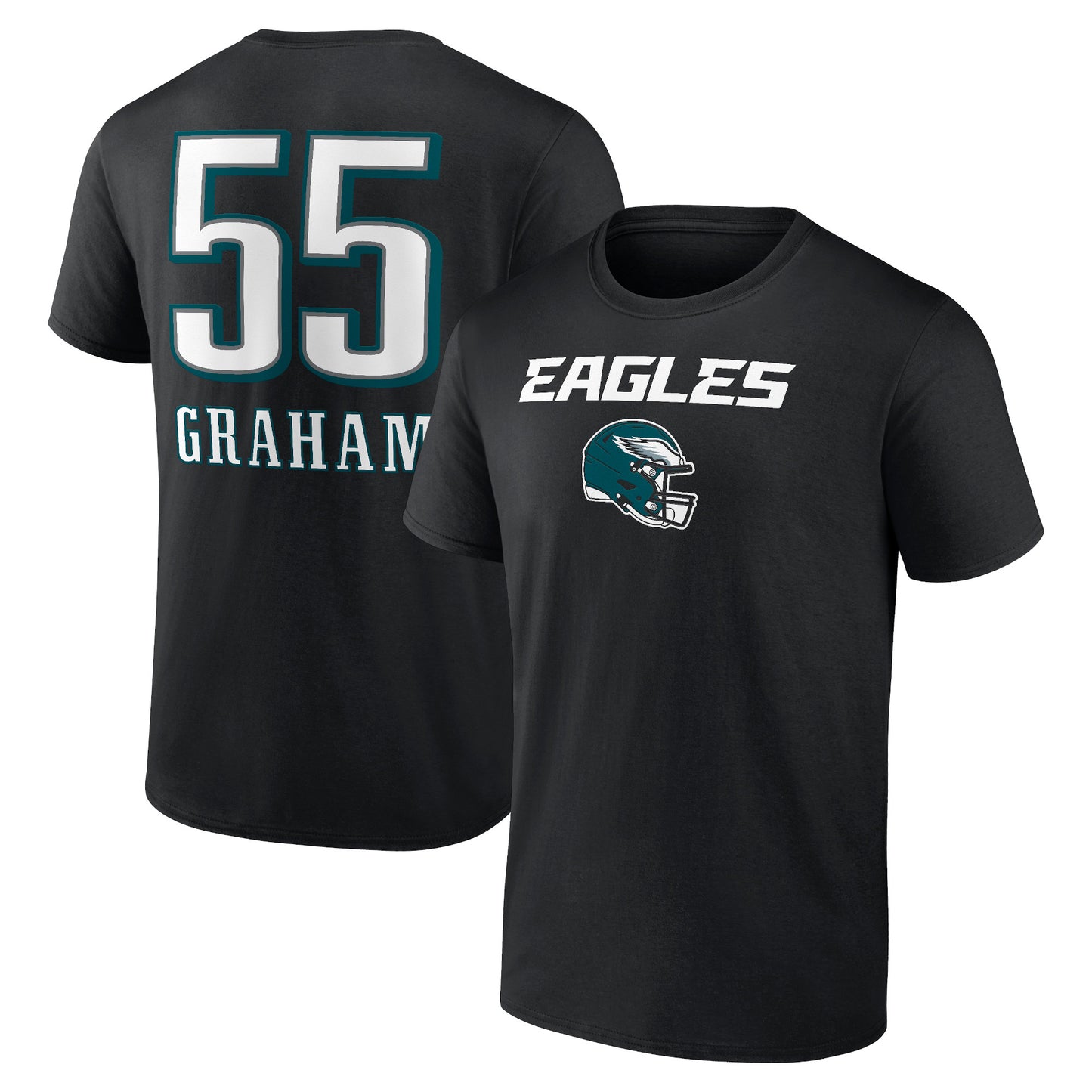 Men's Brandon Graham Black Philadelphia Eagles Wordmark Player Name & Number T-Shirt