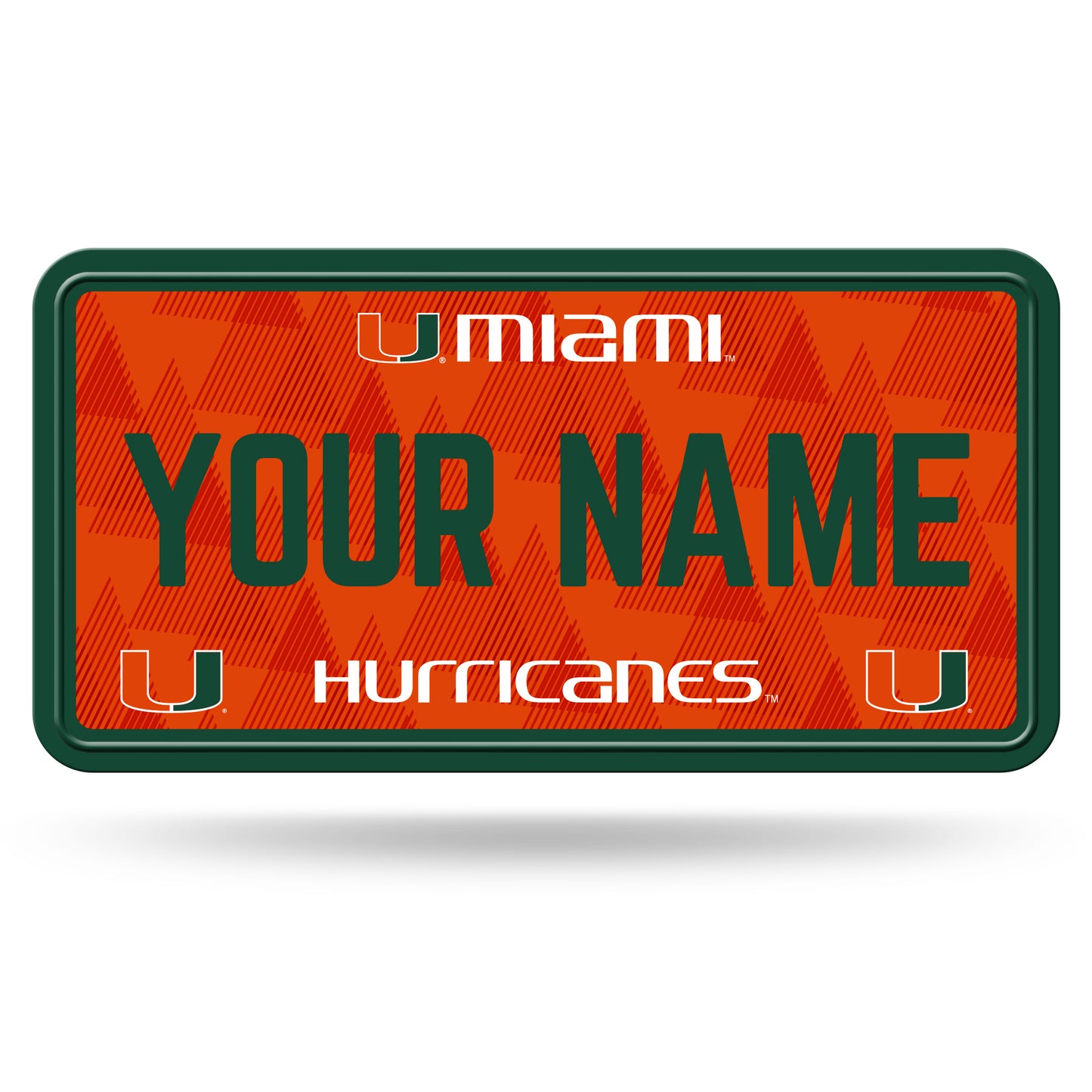 Miami Hurricanes 6" x 12" Personalized License Plate