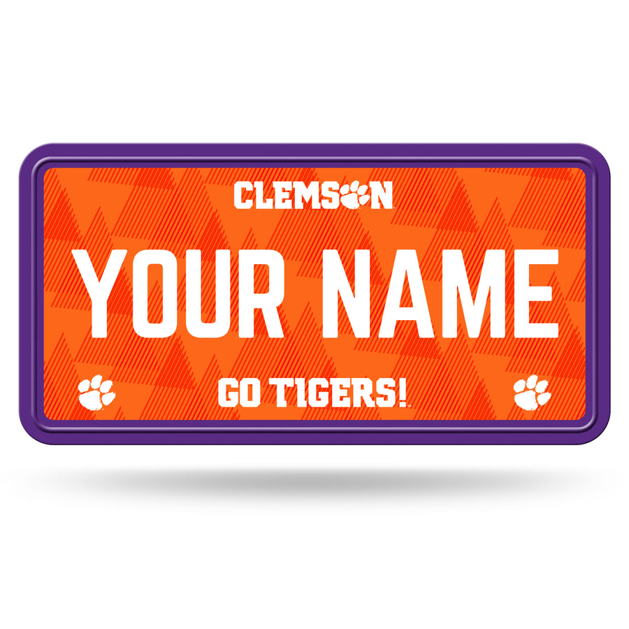 Clemson Tigers 6" x 12" Personalized License Plate