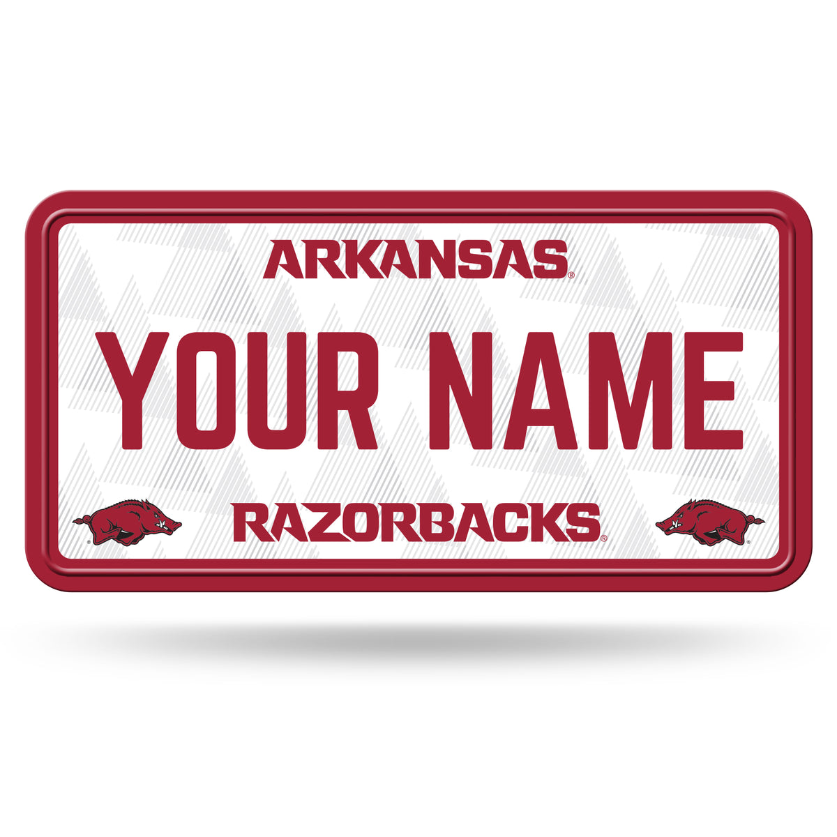 Arkansas Razorbacks 6" x 12" Personalized License Plate