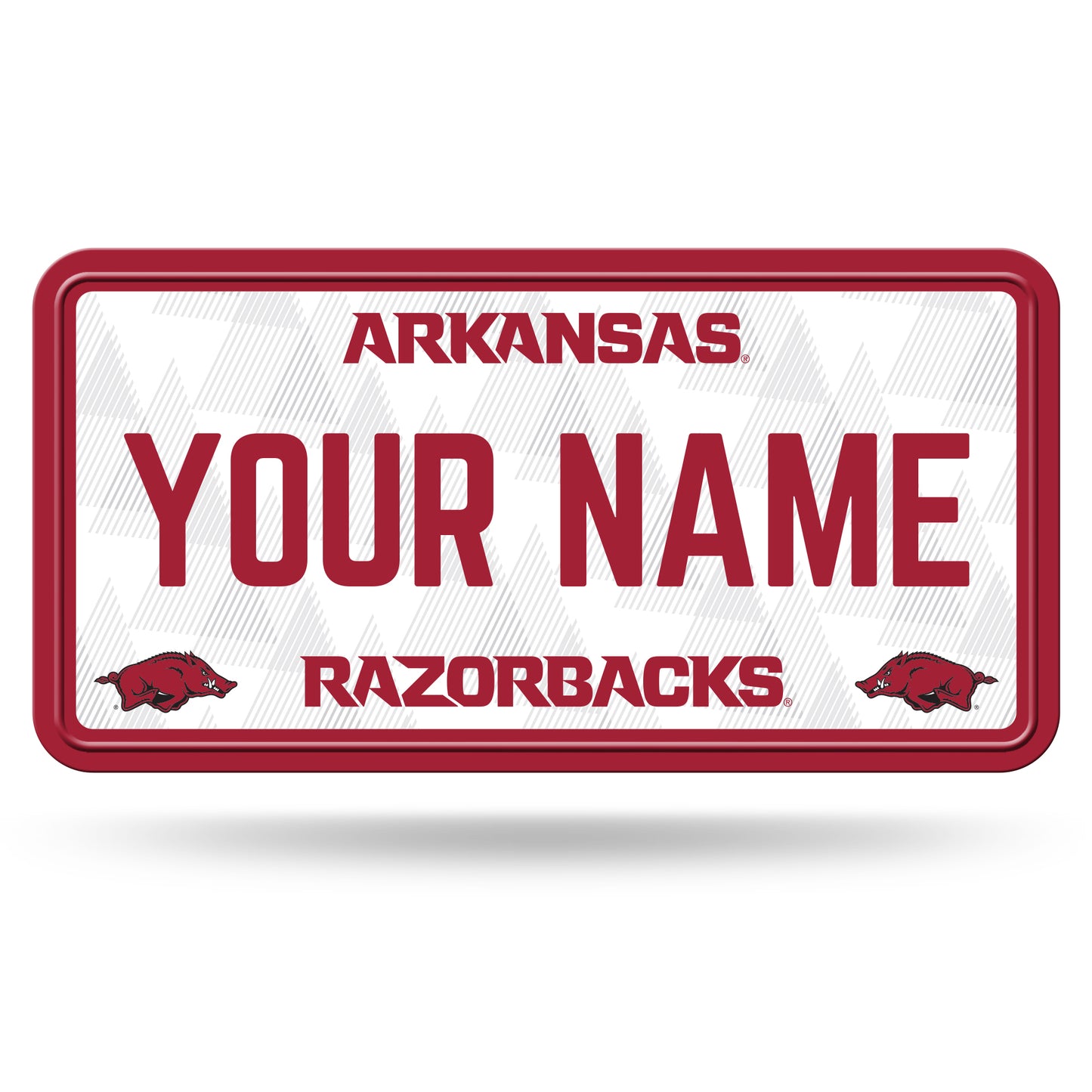 Arkansas Razorbacks 6" x 12" Personalized License Plate