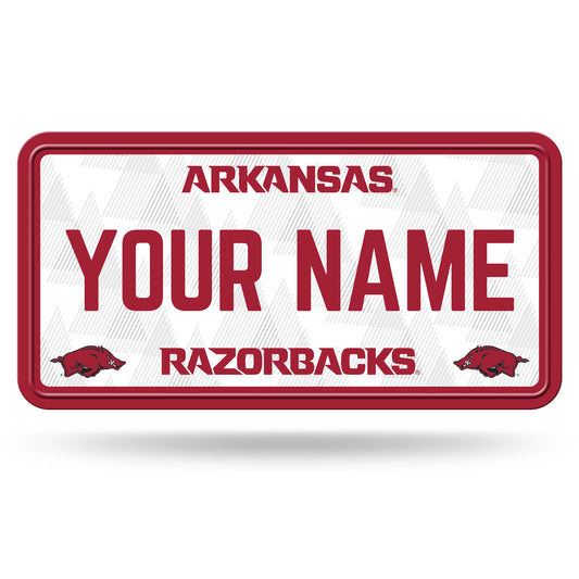 Arkansas Razorbacks 6" x 12" Personalized License Plate