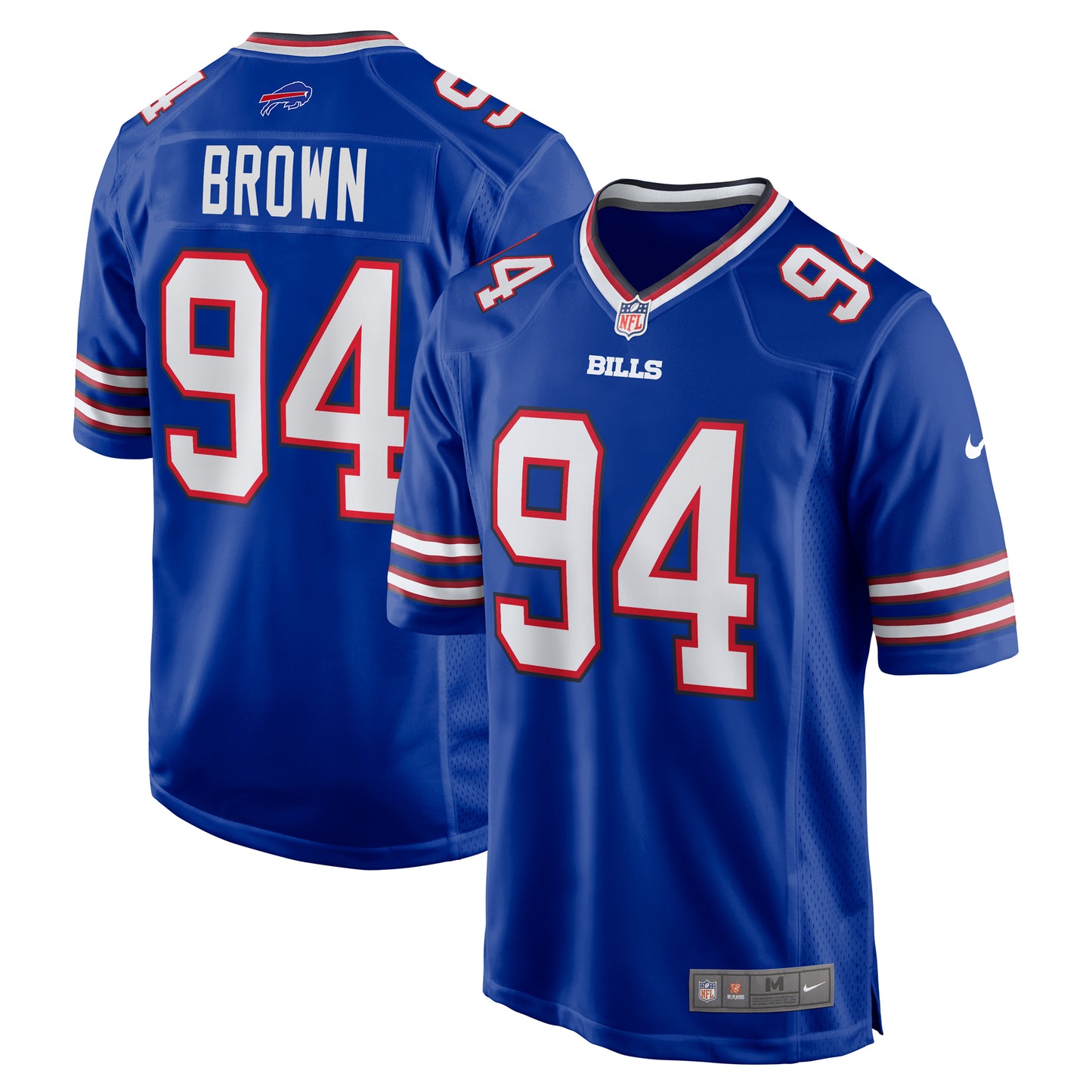 Men's Nike Andrew Brown  Royal Buffalo Bills  Game Jersey