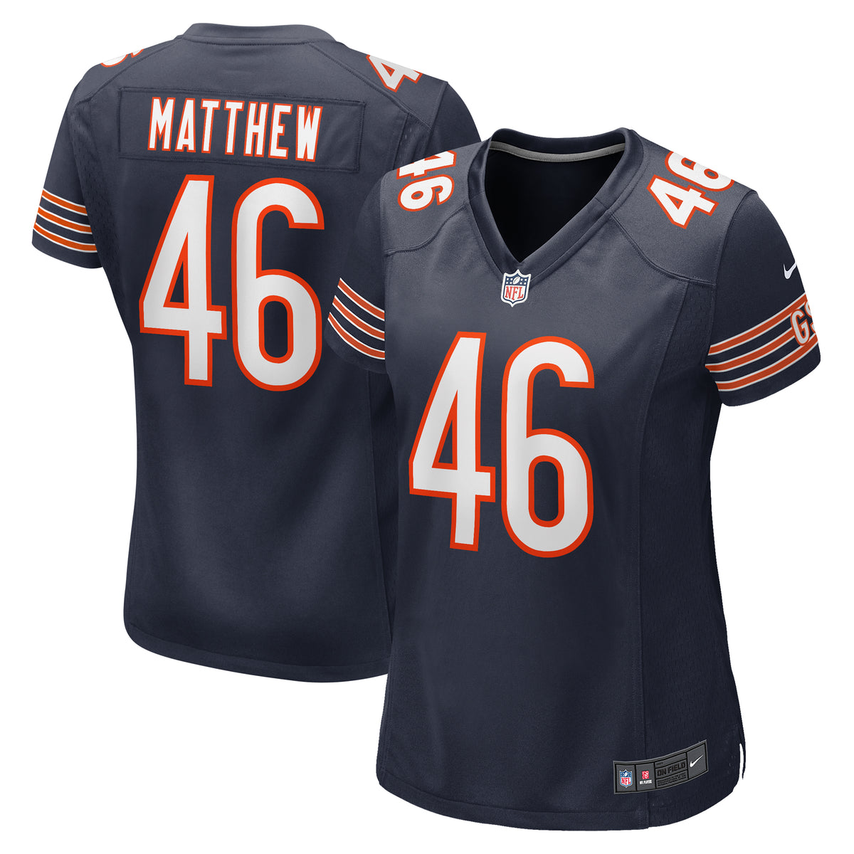 Women's Nike Christian Matthew  Navy Chicago Bears  Game Jersey