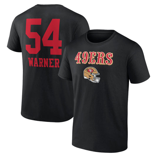 Men's Fred Warner Black San Francisco 49ers Wordmark Player Name & Number T-Shirt