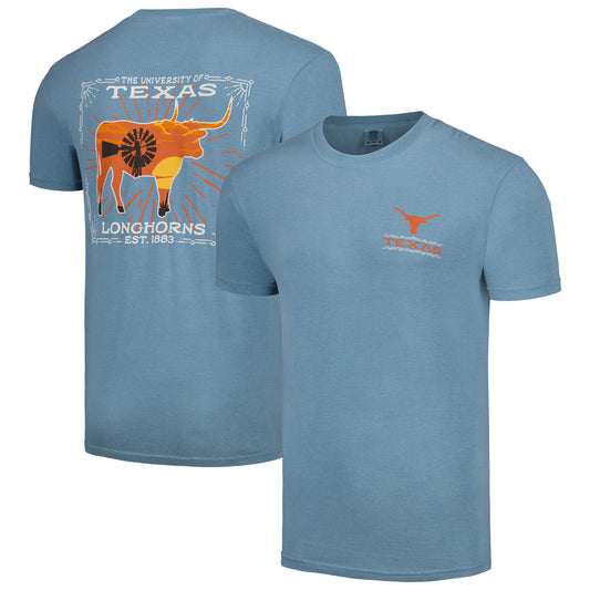 Men's Light Blue Texas Longhorns State Scenery Comfort Colors T-Shirt